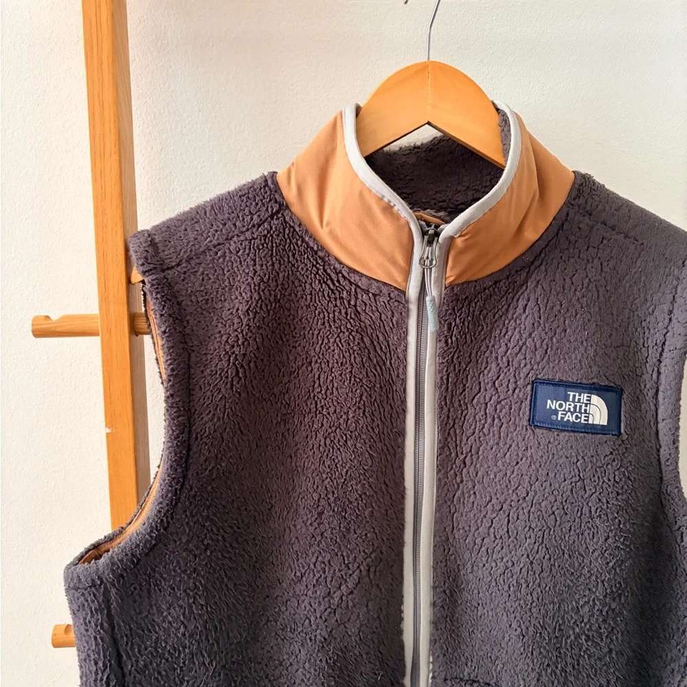 Men’s The North Face Fleece Vest in Blue and Tan